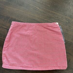 Ralph Lauren Red Gingham Mini Skirt